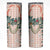 Peach Hawaiian Palaka Skinny Tumbler Kukui Nut Money Lei - Polynesian Pride