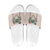 Peach Hawaiian Palaka Slide Sandals Kukui Nut Money Lei - Polynesian Pride