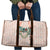 Peach Hawaiian Palaka Travel Bag Kukui Nut Money Lei - Polynesian Pride