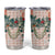 Peach Hawaiian Palaka Tumbler Cup Kukui Nut Money Lei - Polynesian Pride