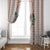 Peach Hawaiian Palaka Window Curtain Kukui Nut Money Lei - Polynesian Pride
