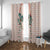 Peach Hawaiian Palaka Window Curtain Kukui Nut Money Lei - Polynesian Pride