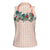 Peach Hawaiian Palaka Women Sleeveless Polo Shirt Kukui Nut Money Lei - Polynesian Pride