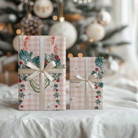 Peach Hawaiian Palaka Wrapping Paper Kukui Nut Money Lei - Polynesian Pride