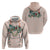 Peach Hawaiian Palaka Zip Hoodie Kukui Nut Money Lei - Polynesian Pride