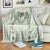 Sage Green Hawaiian Palaka Blanket Kukui Nut Money Lei - Polynesian Pride