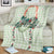 Sage Green Hawaiian Palaka Blanket Kukui Nut Money Lei - Polynesian Pride