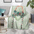 Sage Green Hawaiian Palaka Blanket Kukui Nut Money Lei - Polynesian Pride