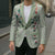 Sage Green Hawaiian Palaka Blazer Kukui Nut Money Lei - Polynesian Pride