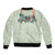 Sage Green Hawaiian Palaka Bomber Jacket Kukui Nut Money Lei - Polynesian Pride