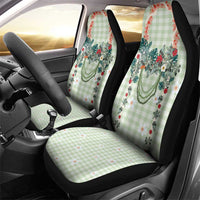 Sage Green Hawaiian Palaka Car Seat Cover Kukui Nut Money Lei - Polynesian Pride