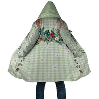 Sage Green Hawaiian Palaka Cloak Kukui Nut Money Lei - Polynesian Pride