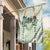 Sage Green Hawaiian Palaka Garden Flag Kukui Nut Money Lei - Polynesian Pride