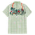 Sage Green Hawaiian Palaka Hawaiian Shirt Kukui Nut Money Lei - Polynesian Pride