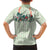 Sage Green Hawaiian Palaka Hawaiian Shirt Kukui Nut Money Lei - Polynesian Pride