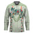 Sage Green Hawaiian Palaka Hockey Jersey Kukui Nut Money Lei - Polynesian Pride