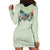 Sage Green Hawaiian Palaka Hoodie Dress Kukui Nut Money Lei - Polynesian Pride