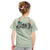 Sage Green Hawaiian Palaka Kid T Shirt Kukui Nut Money Lei - Polynesian Pride