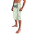 Sage Green Hawaiian Palaka Lavalava Kukui Nut Money Lei - Polynesian Pride