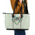 Sage Green Hawaiian Palaka Leather Tote Bag Kukui Nut Money Lei - Polynesian Pride