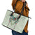 Sage Green Hawaiian Palaka Leather Tote Bag Kukui Nut Money Lei - Polynesian Pride