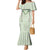 Sage Green Hawaiian Palaka Mermaid Dress Kukui Nut Money Lei - Polynesian Pride