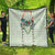 Sage Green Hawaiian Palaka Quilt Kukui Nut Money Lei - Polynesian Pride