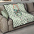 Sage Green Hawaiian Palaka Quilt Kukui Nut Money Lei - Polynesian Pride