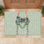 Sage Green Hawaiian Palaka Rubber Doormat Kukui Nut Money Lei - Polynesian Pride