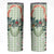 Sage Green Hawaiian Palaka Skinny Tumbler Kukui Nut Money Lei - Polynesian Pride