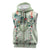 Sage Green Hawaiian Palaka Sleeveless Zip Hoodie Kukui Nut Money Lei - Polynesian Pride
