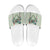 Sage Green Hawaiian Palaka Slide Sandals Kukui Nut Money Lei - Polynesian Pride