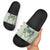 Sage Green Hawaiian Palaka Slide Sandals Kukui Nut Money Lei - Polynesian Pride