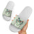 Sage Green Hawaiian Palaka Slide Sandals Kukui Nut Money Lei - Polynesian Pride