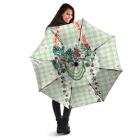 Sage Green Hawaiian Palaka Umbrella Kukui Nut Money Lei - Polynesian Pride