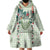 Sage Green Hawaiian Palaka Wearable Blanket Hoodie Kukui Nut Money Lei - Polynesian Pride