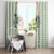 Sage Green Hawaiian Palaka Window Curtain Kukui Nut Money Lei - Polynesian Pride