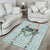 Turquoise Hawaiian Palaka Area Rug Kukui Nut Money Lei - Polynesian Pride