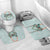 Turquoise Hawaiian Palaka Bathroom Set Kukui Nut Money Lei - Polynesian Pride
