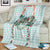Turquoise Hawaiian Palaka Blanket Kukui Nut Money Lei - Polynesian Pride