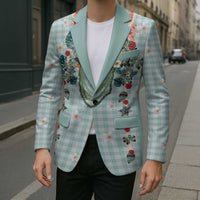 Turquoise Hawaiian Palaka Blazer Kukui Nut Money Lei - Polynesian Pride