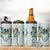 Turquoise Hawaiian Palaka 4 in 1 Can Cooler Tumbler Kukui Nut Money Lei - Polynesian Pride