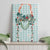 Turquoise Hawaiian Palaka Canvas Wall Art Kukui Nut Money Lei - Polynesian Pride