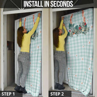 Turquoise Hawaiian Palaka Door Cover Kukui Nut Money Lei - Polynesian Pride