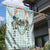 Turquoise Hawaiian Palaka Garden Flag Kukui Nut Money Lei - Polynesian Pride