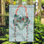 Turquoise Hawaiian Palaka Garden Flag Kukui Nut Money Lei - Polynesian Pride