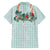 Turquoise Hawaiian Palaka Hawaiian Shirt Kukui Nut Money Lei - Polynesian Pride