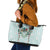 Turquoise Hawaiian Palaka Leather Tote Bag Kukui Nut Money Lei - Polynesian Pride