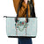 Turquoise Hawaiian Palaka Leather Tote Bag Kukui Nut Money Lei - Polynesian Pride