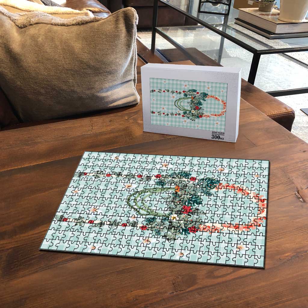 Turquoise Hawaiian Palaka Puzzle Kukui Nut Money Lei - Polynesian Pride